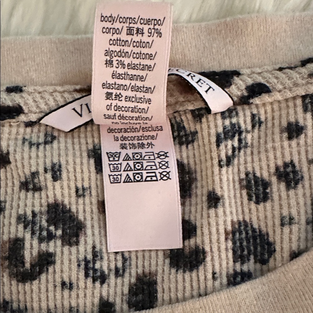 Victoria's Secret thermal ribbed crew neck Leopard Print Dress size small - Picture 5 of 8